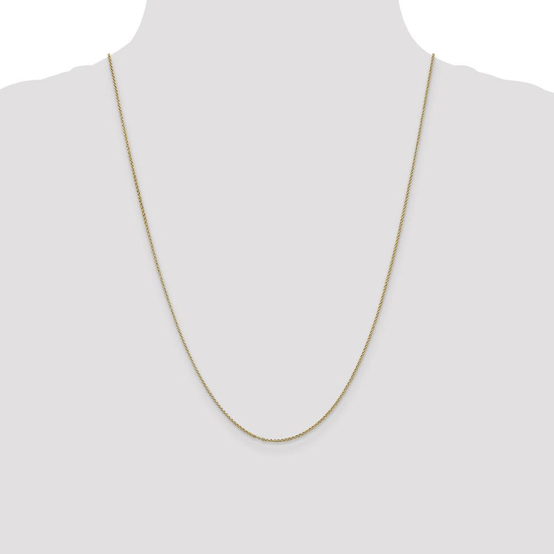 14K Yellow Gold 24" Polished Rolo Chain Necklace with Lobster Clasp by Oro Pregiato