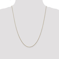 14K Yellow Gold 24" Polished Round Snake Chain Necklace - 0.8mm Width by 0