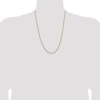 14K Yellow Gold 24" Polished Semi-Solid Curb Chain Necklace - 1.85mm Width by Oro Pregiato