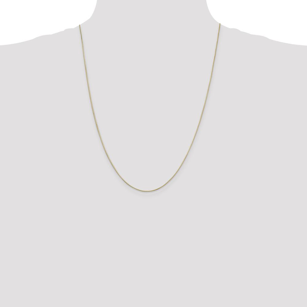 14K Yellow Gold 24" Polished Snake Chain Necklace - 0.6mm by Oro Pregiato