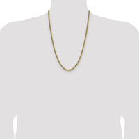 14K Yellow Gold 24" Regular Rope Chain Necklace - 4.2mm Width