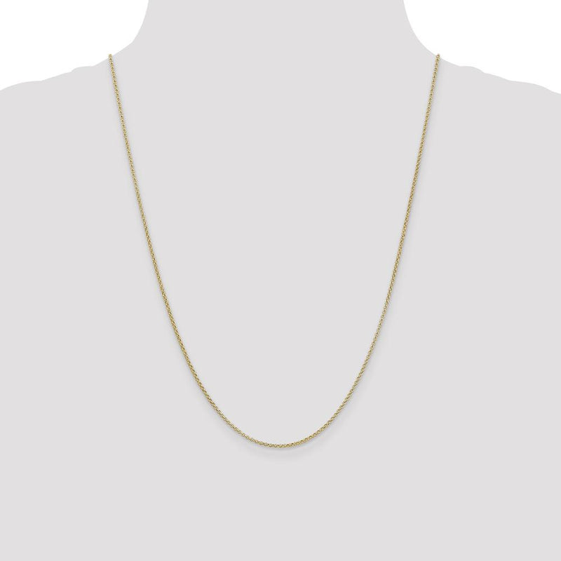 14K Yellow Gold 24" Rolo Chain Necklace with Lobster Clasp - 1.55mm Width by Oro Pregiato