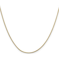 14K Yellow Gold 24" Round Snake Chain Necklace with Lobster Clasp - 0.9mm Width by 0