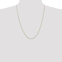 14K Yellow Gold 24" Round Snake Chain Necklace with Lobster Clasp - 0.9mm Width by 0