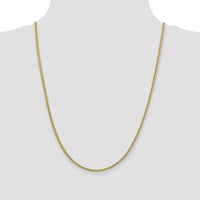 14K Yellow Gold 24" Semi-Solid 3-Wire Wheat Chain Necklace with Lobster Clasp - 2.35mm by Oro Pregiato