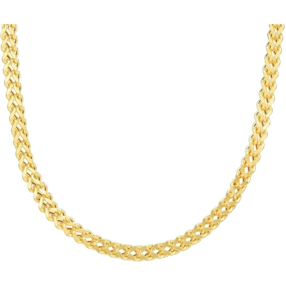 14K Yellow Gold 24" Semi-Solid 5.3mm Square Franco Chain Necklace with Lobster Clasp by Orozza Fine Jewelry