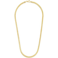 14K Yellow Gold 24" Semi-Solid 5.3mm Square Franco Chain Necklace with Lobster Clasp by Orozza Fine Jewelry