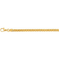 14K Yellow Gold 24" Semi-Solid 5.3mm Square Franco Chain Necklace with Lobster Clasp by Orozza Fine Jewelry