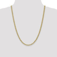 14K Yellow Gold 24" Semi-Solid Curb Chain Necklace - Polished Finish by Oro Pregiato