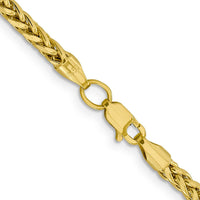 14K Yellow Gold 24" Semi-Solid Diamond-Cut Wheat Chain with Lobster Clasp by Oro Pregiato