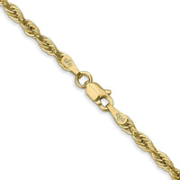 14K Yellow Gold 24" Semi-Solid Rope Chain Necklace - 2.8mm Width by Oro Pregiato