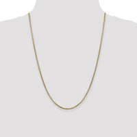 14K Yellow Gold 24" Semi-Solid Round Box Chain with Lobster Clasp - 1.75mm by Oro Pregiato