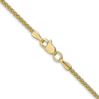 14K Yellow Gold 24" Semi-Solid Wheat Chain with Lobster Clasp by Oro Pregiato