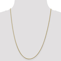 14K Yellow Gold 24" Semi-Solid Wheat Chain with Lobster Clasp by Oro Pregiato