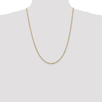 14K Yellow Gold 24" Singapore Chain Necklace - 2mm Width, Lobster Clasp by Oro Pregiato
