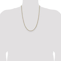 14K Yellow Gold 24" Singapore Chain Necklace with Rhodium Accents by Oro Pregiato