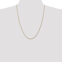 14K Yellow Gold 24" Singapore Chain with Polished Finish - 1.4mm Width by Oro Pregiato