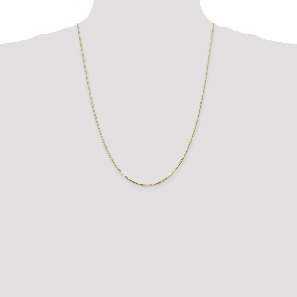 14K Yellow Gold 24" Snake Chain Necklace - 0.9mm Width by Oro Pregiato