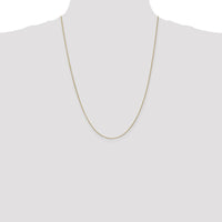 14K Yellow Gold 24" Spiga Chain Necklace - 0.85mm Width by Oro Pregiato