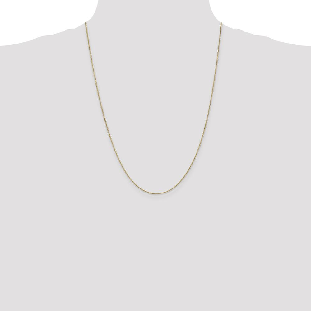 14K Yellow Gold 24" Spiga Chain Necklace - 0.85mm Width by Oro Pregiato