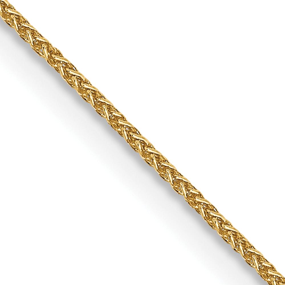 14K Yellow Gold 24" Spiga Chain Necklace - 0.85mm Width by Monteluci Fine Jewelry