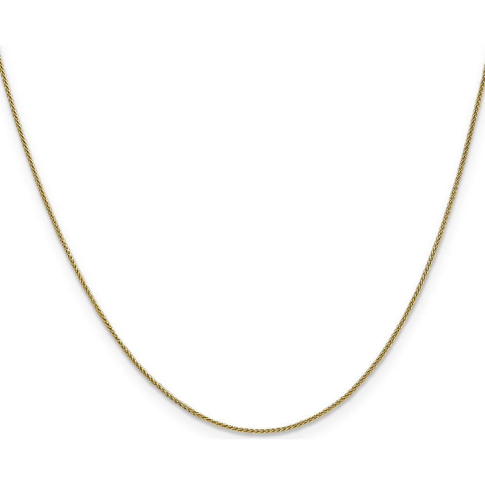 14K Yellow Gold 24" Spiga Chain Necklace - 0.85mm Width by Monteluci Fine Jewelry