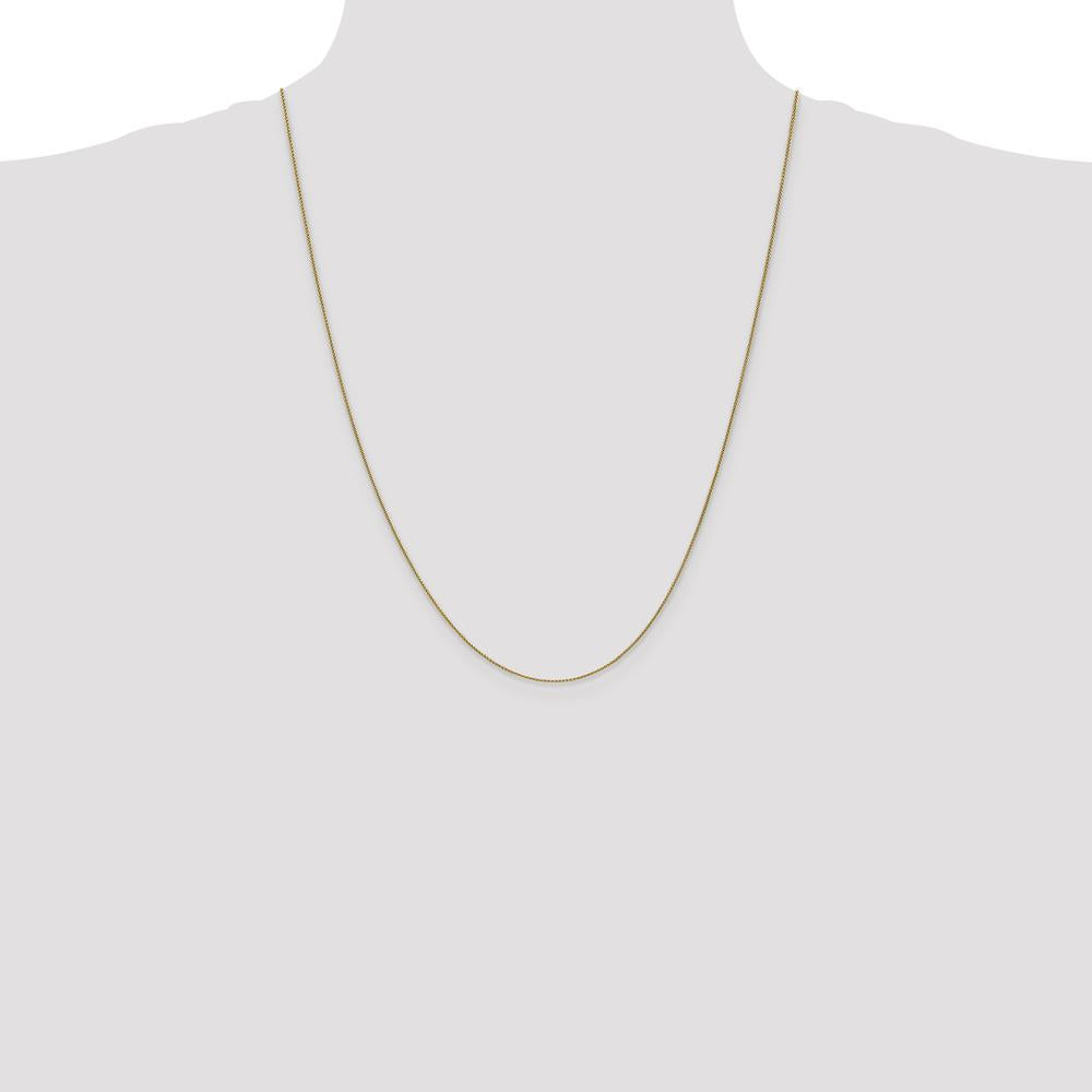 14K Yellow Gold 24" Spiga Chain Necklace - 0.85mm Width by Monteluci Fine Jewelry