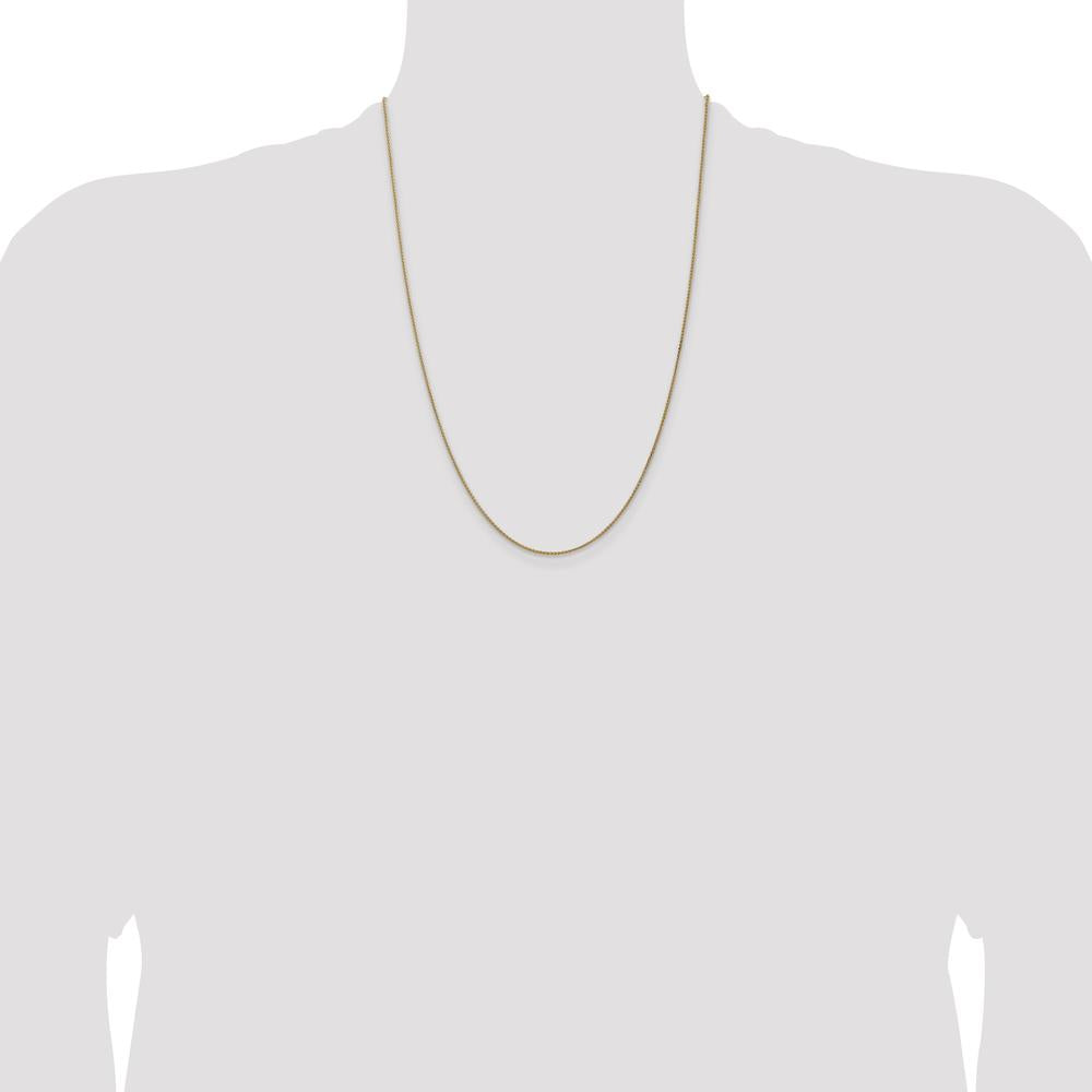 14K Yellow Gold 24" Spiga Chain Necklace - 1.25mm Width by Oro Pregiato