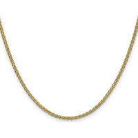 14K Yellow Gold 24" Spiga Chain with Lobster Clasp - 2.1mm Width by Oro Pregiato