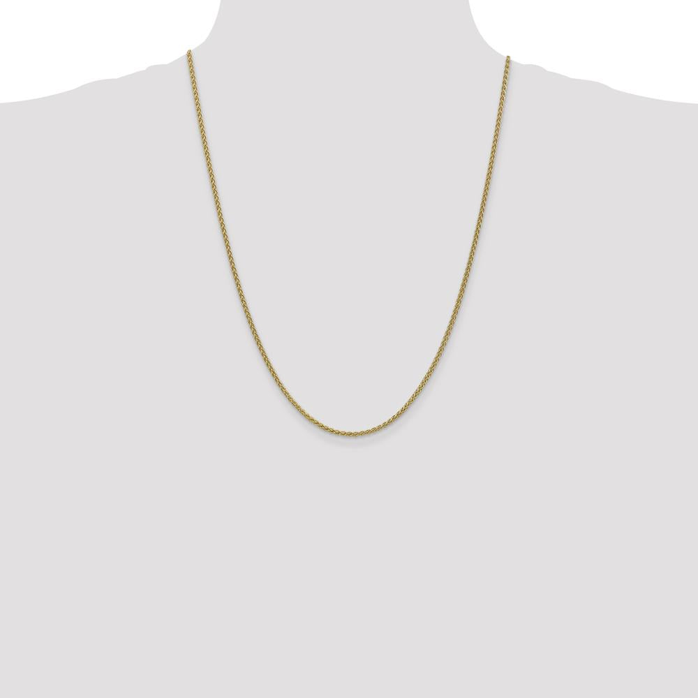 14K Yellow Gold 24" Spiga Chain with Lobster Clasp - 2.1mm Width by Oro Pregiato