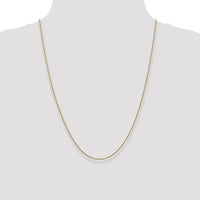 14K Yellow Gold 24" Twisted Box Chain Necklace - 0.95mm Width, Lobster Clasp by 0