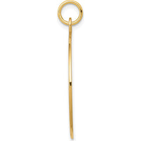 14K Yellow Gold 25mm Round Red Enameled Medical Alert Pendant - Polished Finish by Oro Pregiato