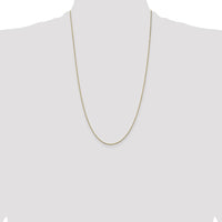 14K Yellow Gold 26" 0.9mm Box Chain Necklace with Spring Ring Clasp by Oro Pregiato
