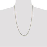 14K Yellow Gold 26" 1.4mm Round Open Link Cable Chain Necklace with Lobster Clasp by Oro Pregiato