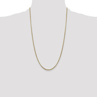 14K Yellow Gold 26" 1.75mm Box Chain Necklace with Lobster Clasp by Oro Pregiato