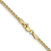 14K Yellow Gold 26" 2.1mm Diamond-Cut Spiga Chain Necklace with Lobster Clasp by Oro Pregiato