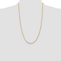 14K Yellow Gold 26" 2.25mm Diamond-Cut Quadruple Rope Chain with Lobster Clasp by Oro Pregiato