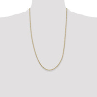 14K Yellow Gold 26" 2.25mm Flat Figaro Chain Necklace with Lobster Clasp by Oro Pregiato