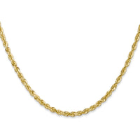 14K Yellow Gold 26" 3mm Diamond-Cut Quadruple Rope Chain with Lobster Clasp by Oro Pregiato