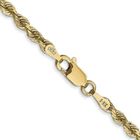 14K Yellow Gold 26" 3mm Diamond-Cut Quadruple Rope Chain with Lobster Clasp by Oro Pregiato