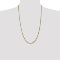 14K Yellow Gold 26" 3mm Flat Figaro Chain with Lobster Clasp by Oro Pregiato