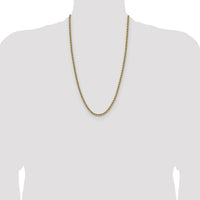 14K Yellow Gold 26" 4.2mm Polished Rope Chain Necklace