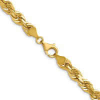 14K Yellow Gold 26" 6.5mm Diamond-Cut Rope Chain with Fancy Lobster Clasp
