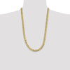 14K Yellow Gold 26" 8.3mm Flat Cuban Chain Necklace with Lobster Clasp by Oro Pregiato