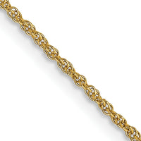 14K Yellow Gold 26" Baby Rope Chain with Spring Ring Clasp - Polished Finish by Oro Pregiato