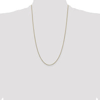 14K Yellow Gold 26" Box Chain Necklace - 0.9mm Width with Lobster Clasp by Oro Pregiato