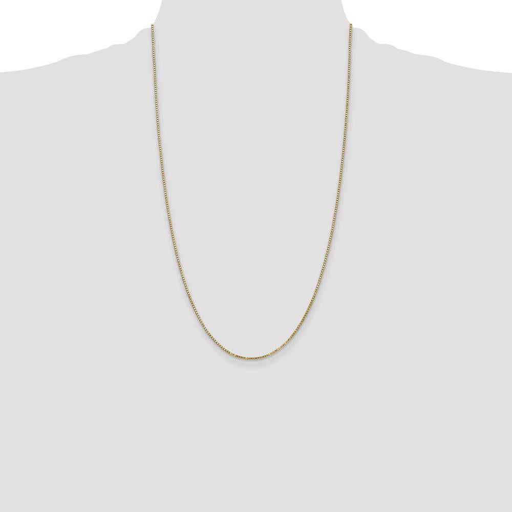 14K Yellow Gold 26" Box Chain Necklace with Lobster Clasp - 1.4mm Width by Oro Pregiato