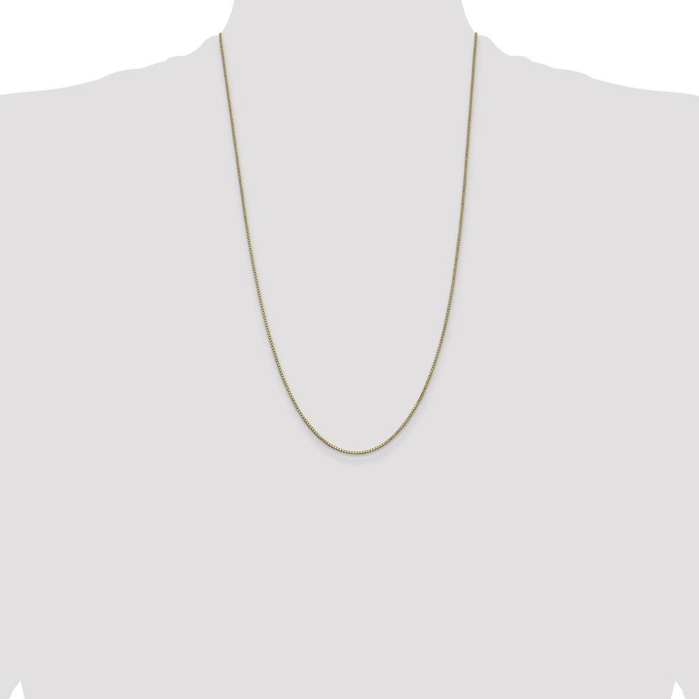 14K Yellow Gold 26" Box Chain Necklace with Lobster Clasp - 1mm Width by Oro Pregiato