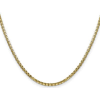 14K Yellow Gold 26" Box Chain Necklace with Lobster Clasp - 2.45mm Width by IBGoodman