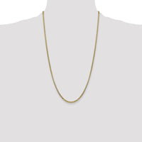 14K Yellow Gold 26" Box Chain Necklace with Lobster Clasp - 2.45mm Width by IBGoodman